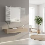 آینه تزئینی دیواری شیک مدل کرکره‌ای (Shutter Mirror) چیبو آلمان